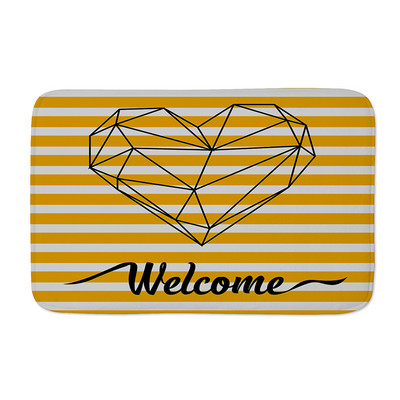 Protuklizne prostirke s valovitim prugama Žuto crne geometrijske jastučiće za noge Otirač za spavaću sobu Kuhinjski ulaz Slovo Karirani tepih Podna prostirka