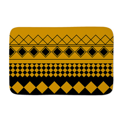 Protuklizne prostirke s valovitim prugama Žuto crne geometrijske jastučiće za noge Otirač za spavaću sobu Kuhinjski ulaz Slovo Karirani tepih Podna prostirka