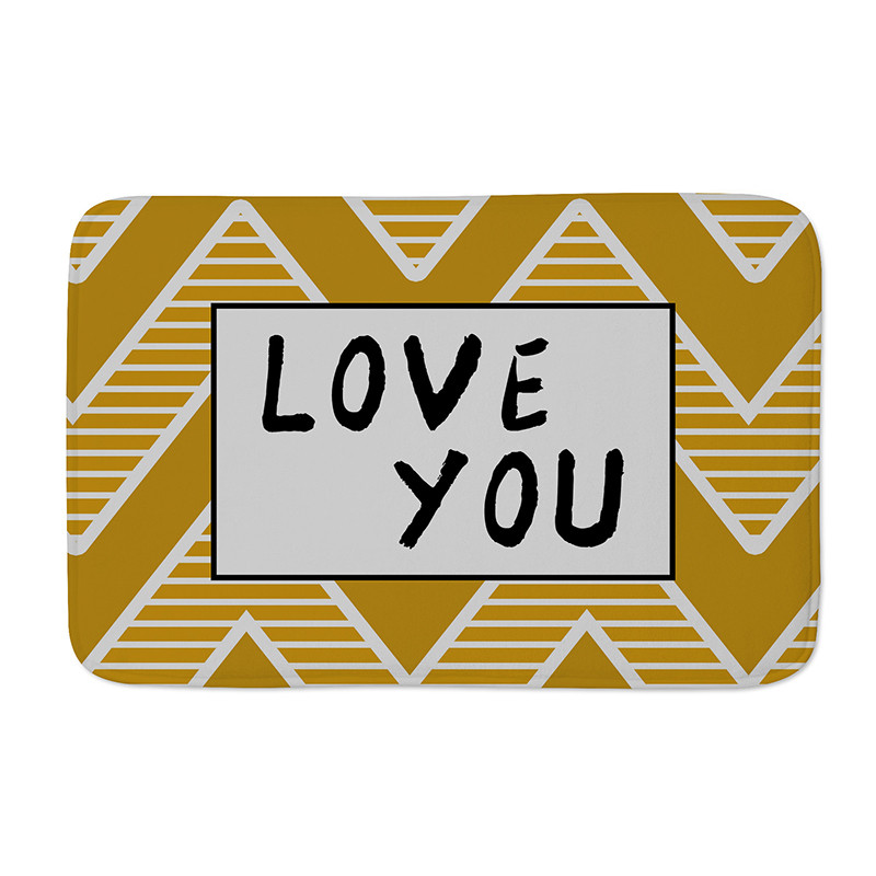 Protuklizne prostirke s valovitim prugama Žuto crne geometrijske jastučiće za noge Otirač za spavaću sobu Kuhinjski ulaz Slovo Karirani tepih Podna prostirka