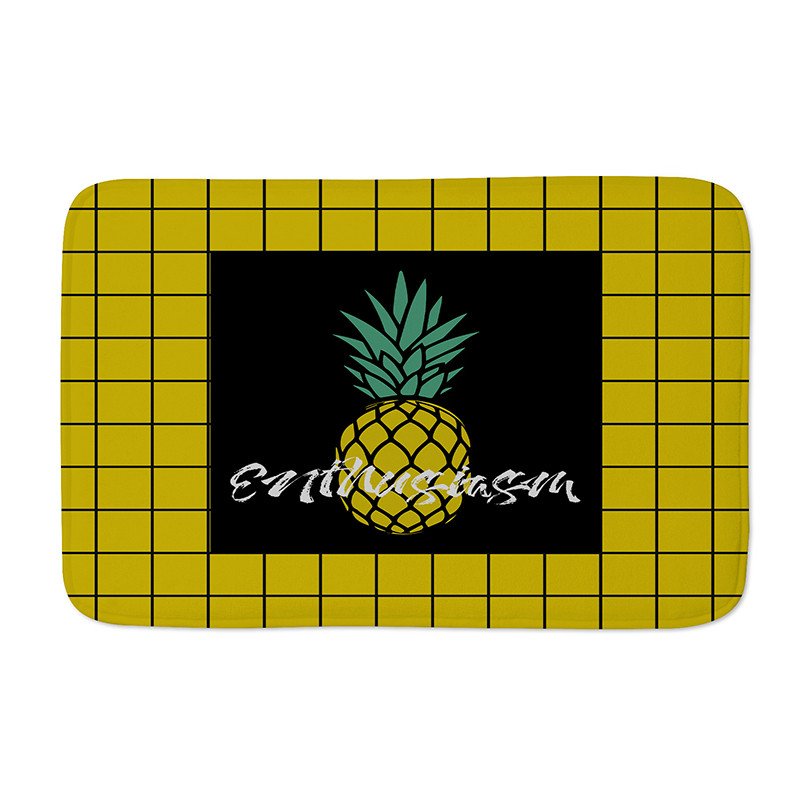 Protuklizne prostirke s valovitim prugama Žuto crne geometrijske jastučiće za noge Otirač za spavaću sobu Kuhinjski ulaz Slovo Karirani tepih Podna prostirka