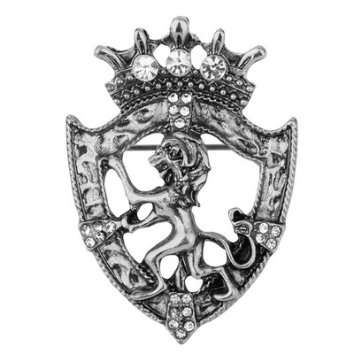 Retro Lav Kristalni broš Igle Životinjska kruna Rever Korsaž Muška košulja Igle za kragnu odijela Modni nakit Colthing Dodaci