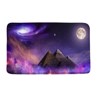 Grad Zvjezdani noćni pogled Prostirka za kupaonicu Umjetnička zgrada Pun mjesec Svemir Kupaonski tepih Dekoracija Spavaća soba Kuhinja WC Otirač Meka memorijska pjena