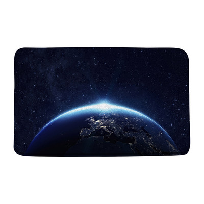 Grad Zvjezdani noćni pogled Prostirka za kupaonicu Umjetnička zgrada Pun mjesec Svemir Kupaonski tepih Dekoracija Spavaća soba Kuhinja WC Otirač Meka memorijska pjena