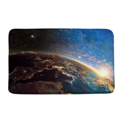 Grad Zvjezdani noćni pogled Prostirka za kupaonicu Umjetnička zgrada Pun mjesec Svemir Kupaonski tepih Dekoracija Spavaća soba Kuhinja WC Otirač Meka memorijska pjena