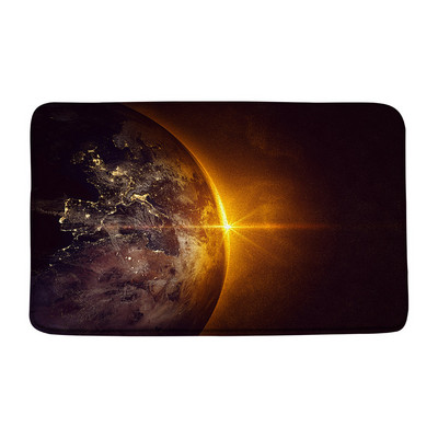 Grad Zvjezdani noćni pogled Prostirka za kupaonicu Umjetnička zgrada Pun mjesec Svemir Kupaonski tepih Dekoracija Spavaća soba Kuhinja WC Otirač Meka memorijska pjena