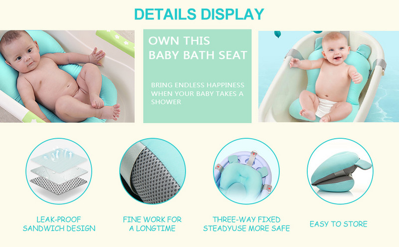 Nešiojamas kūdikių vonios padėklas Neslystantis vonios kilimėlis Dušo sauga Apsauga Vonios atramos pagalvėlė Sulankstoma minkšta pagalvė