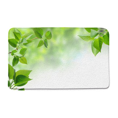 Tropsko lišće, cvijet, prostirka za kupaonicu, zelena biljka, cvjetni krajolik, palma, čudovište, akvarel, neklizajući tepih za kupaonicu, kuhinjski ulazni tepisi