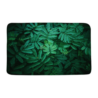 Tropsko lišće, cvijet, prostirka za kupaonicu, zelena biljka, cvjetni krajolik, palma, čudovište, akvarel, neklizajući tepih za kupaonicu, kuhinjski ulazni tepisi