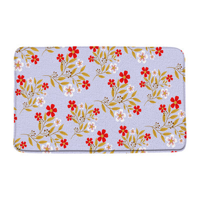 Tropsko lišće, cvijet, prostirka za kupaonicu, zelena biljka, cvjetni krajolik, palma, čudovište, akvarel, neklizajući tepih za kupaonicu, kuhinjski ulazni tepisi