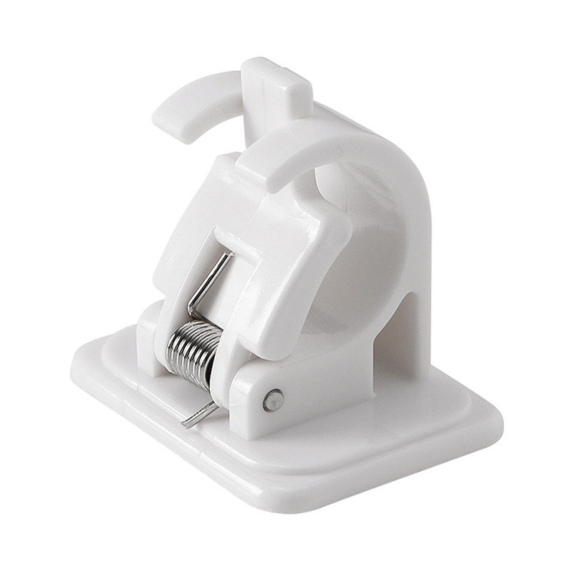 2/4/6 vnt. Reguliuojamo strypo laikiklio laikikliai be vinių Lipnūs sieniniai užuolaidų stulpai sieniniai laikikliai namų vonios kambariui xobw