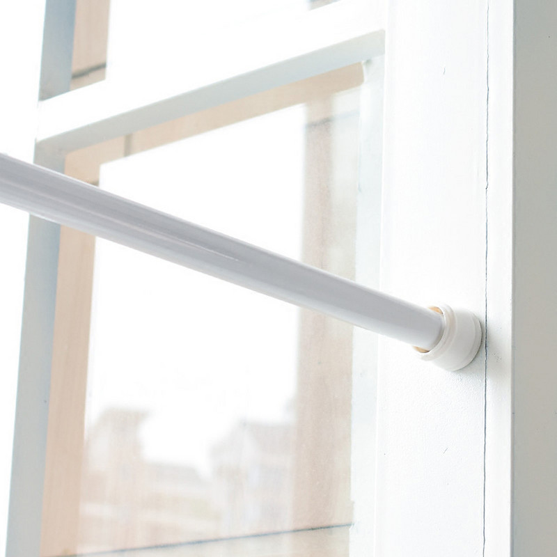 18-110 cm daugiafunkcinis spyruoklinis pailginamas strypas, reguliuojamas užuolaidos teleskopinis stulpas, buitiniai pakabinami strypai vonios kambario gaminys