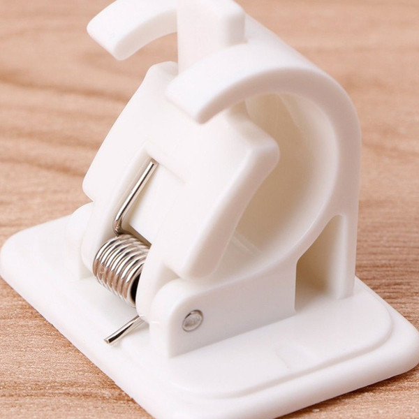 2 vnt. Dušo užuolaidos pakabinamo strypo galo tvirtinimo laikiklio laikiklio kabliukas, skirtas namų vonios kambariui CLH@8