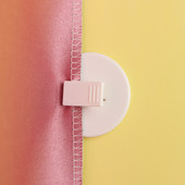 1 vnt. balti lipnūs užuolaidų segtukai nuo vėjo apsaugotas nuo purslų namų vonios kambarys besiūliai dušo užuolaidų laikikliai tvirtinimo segtukai sagtis