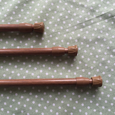 Ištraukiama vonios kambario pakabinama dušo užuolaidų strypai Reguliuojama teleskopinė strypo kabykla užuolaidų spintai, 1,3 cm skersmens