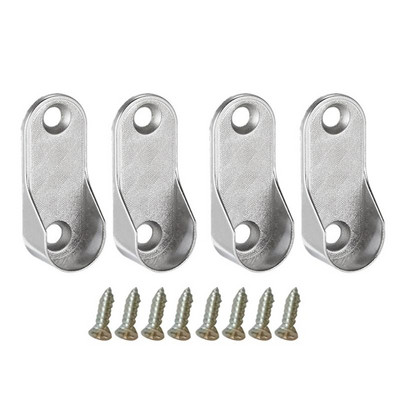 Ovalni kraj šipke za ormar Nosači Namještaj Hardver Dodaci Potporni nosač cijevi za ormar Držač šipke za vješanje odjeće