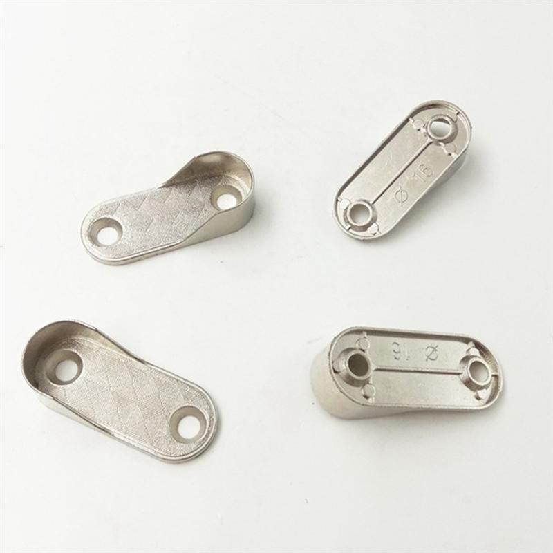 Ovalni kraj šipke za ormar Nosači Namještaj Hardver Dodaci Potporni nosač cijevi za ormar Držač šipke za vješanje odjeće