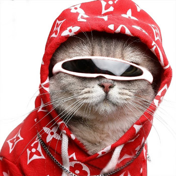 Прекрасни ветроустойчиви домашни любимци Котешки слънчеви очила Очила в стила на бъдещето Световно отразяващи лещи Уникални продукти за котки Аксесоари за кучета Артикули