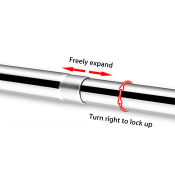 1 комплект U/L-образна щанга за завеси за душ, прибираща се извита релсова щанга от неръждаема стомана 201 без пробиване Монтажна щанга за завеси за баня