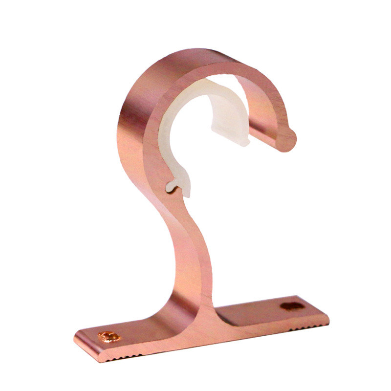 1 gab. aizkaru stieņa alumīnija sakausējuma bieza viena kronšteina augšējā stiprinājuma kronšteins (rožu zelts)