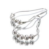 Prsten za zavjese za tuširanje od 12 komada Nehrđajuće kuke za zavjese za tuš klizeće metalne prstenove za kupaonske šipke za tuširanje Zavjese