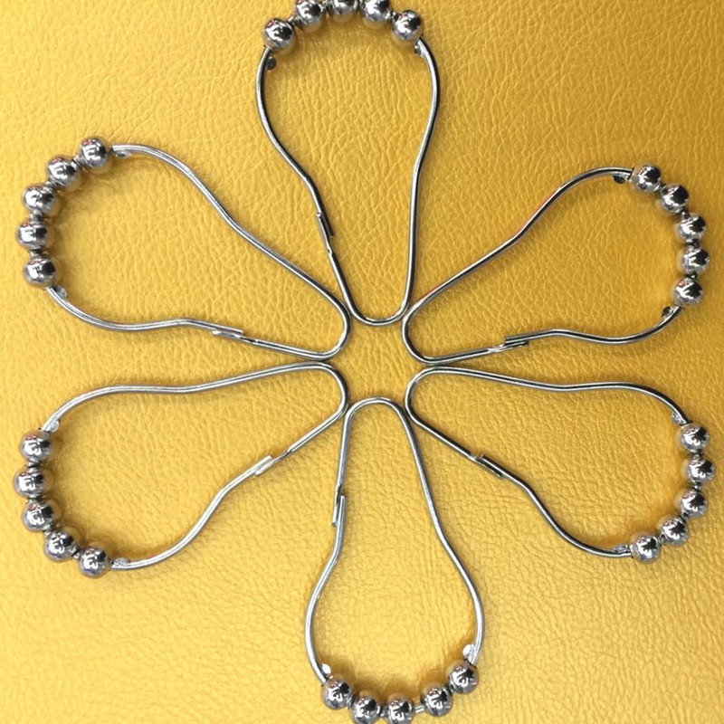 Prsten za zavjese za tuširanje od 12 komada Nehrđajuće kuke za zavjese za tuš klizeće metalne prstenove za kupaonske šipke za tuširanje Zavjese