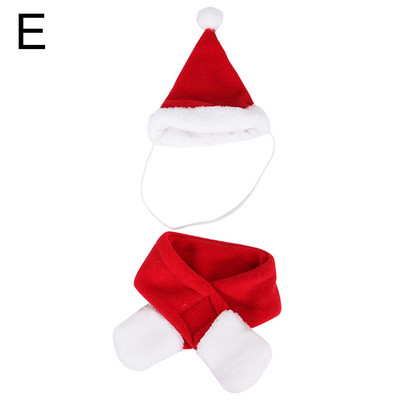 Ziemassvētki mājdzīvnieku apģērbi rudens ziemas plīša sarkans suns kaķis cepure apmetnis šalle galvas saite Ziemassvētku mājdzīvnieku rotājumi laimīgu jauno gadu mājdzīvnieku piederumi