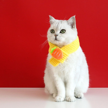 2023 Πρωτοχρονιάτικο κουνέλι καρότο τυχερή τσάντα γάτας Νήμα πλεξίματος σκύλου κατοικίδιο ζώο Εορταστικό κασκόλ Σαλιάρα πλέξιμο για σκύλο Κασκόλ Γάτα δώρο γιακά