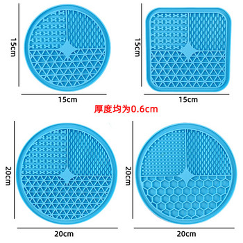 1 τεμ. σιλικόνης μαξιλαράκι για γλείψιμο για σκύλους κατοικίδιων ζώων Μπάνιο με φυστικοβούτυρο Αργή τρώγοντας Γλείφοντας Τροφοδότης Γάτες Lickmat Feeding Dog Lick Mat