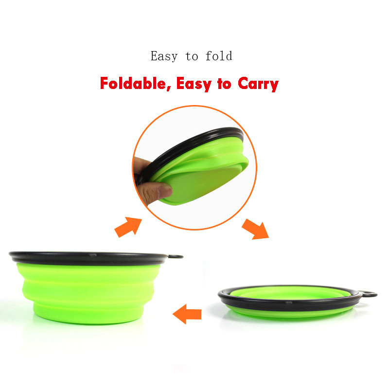 1000 ml zdjela za pse, velika sklopiva silikonska zdjela za mačke, prijenosna posuda za putovanja na otvorenom, posuda za hranu za štene, hranilica, zdjela za vodu