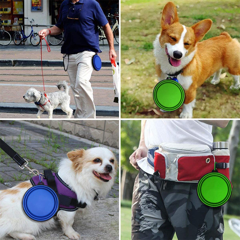 1000 ml zdjela za pse, velika sklopiva silikonska zdjela za mačke, prijenosna posuda za putovanja na otvorenom, posuda za hranu za štene, hranilica, zdjela za vodu