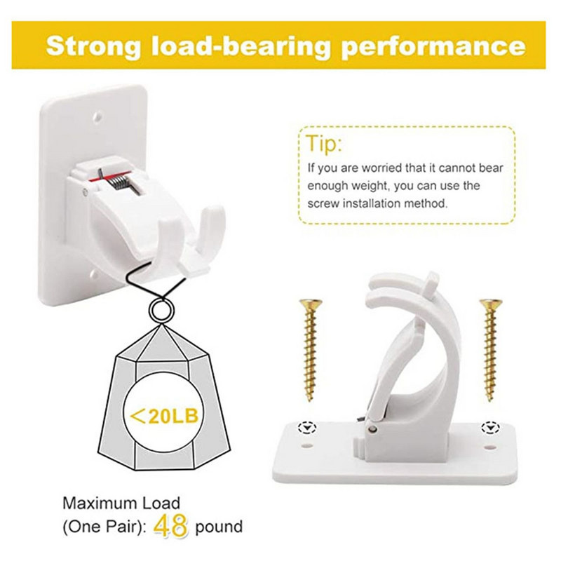 Kupaonski vijci Plastični samoljepljivi držač karniša Zidne kuke Montažni nosač Držač šipke za pričvršćivanje