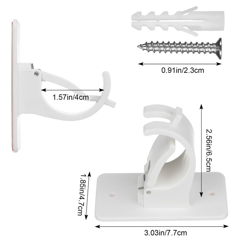 Kupaonski vijci Plastični samoljepljivi držač karniša Zidne kuke Montažni nosač Držač šipke za pričvršćivanje