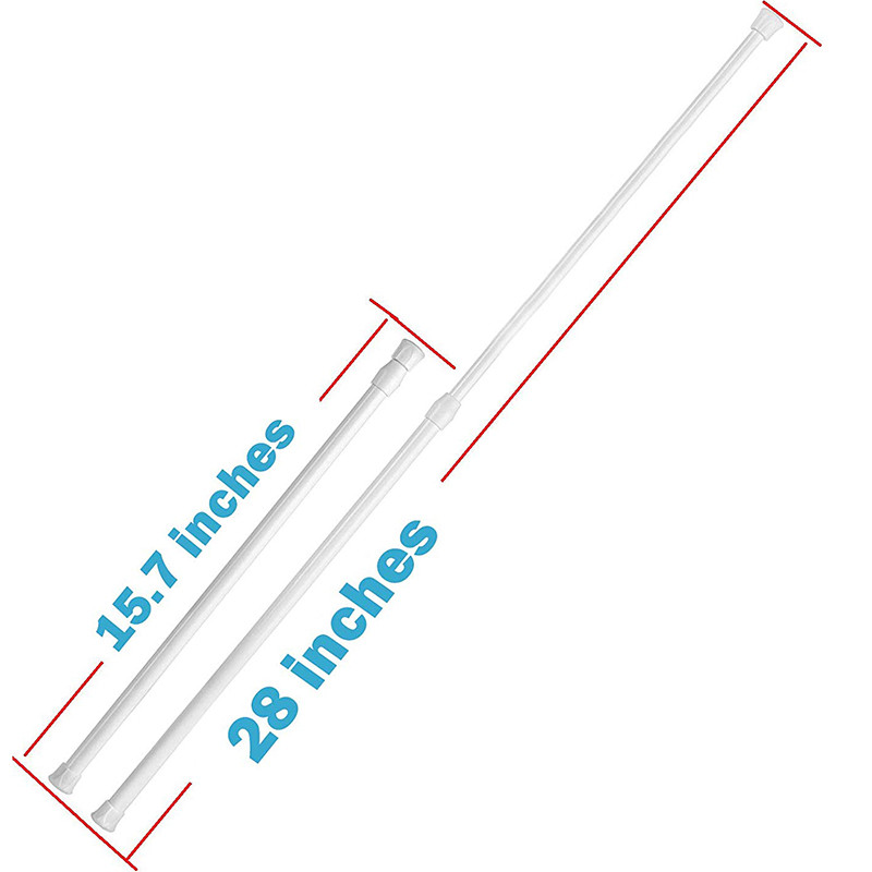 8 malih zateznih šipki 15,7 inča do 28 inča Opružna rastezljiva zavjesa Zavjesa Teleskopska zavjesa za kuhinjski ormarić Cu
