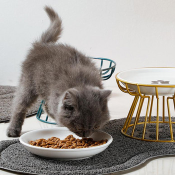 Κεραμικό ανυψωμένο μπολ για κατοικίδια Λιχουδιές τροφής για γάτες και σκύλους Προμήθειες διατροφής σε εξωτερικούς χώρους Αξεσουάρ ποτού για σκύλους
