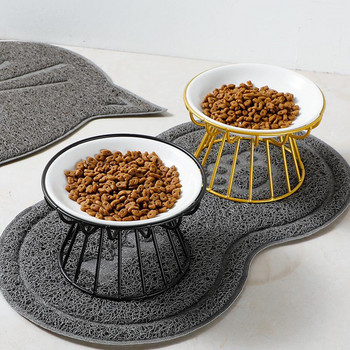 Κεραμικό ανυψωμένο μπολ για κατοικίδια Λιχουδιές τροφής για γάτες και σκύλους Προμήθειες διατροφής σε εξωτερικούς χώρους Αξεσουάρ ποτού για σκύλους