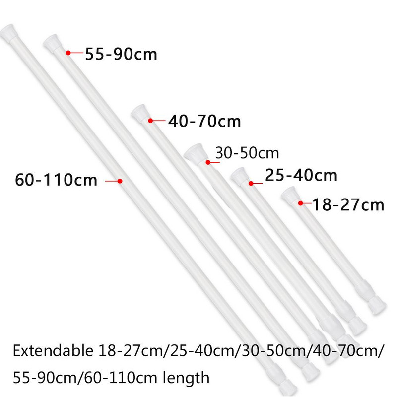 Višenamjenska rastezljiva teleskopska mreža s oprugom, zatezna šipka za zavjese, mrežne šipke