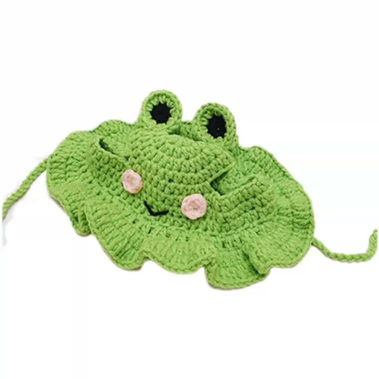 Ar rokām adītas mežģīnes mājdzīvnieku cepure Saģērbt kaķu cepure Suņa cepure Jauka, eleganta kapuce Mājdzīvnieku piederumi Mājdzīvnieku piederumi Kaķu aksesuāri Cepures kaķiem