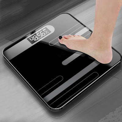 Везни за баня Подови везни за тяло Цифрови везни за телесно тегло LCD дисплей Стъклени Интелигентни електронни везни