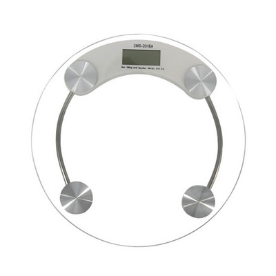 5-150kg Στρογγυλή ζυγαριά από σκληρυμένο γυαλί Ζυγιστική ζυγαριά LED Ψηφιακή οθόνη Βάρος Βάρος Δάπεδο Ηλεκτρονικό Έξυπνο Σώμα Οικιακά Μπάνια