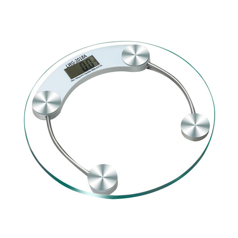 5–150 kg apvalios grūdinto stiklo svėrimo svarstyklės LED skaitmeninis ekranas, sveriantis grindis, elektroninis išmanusis korpusas, buitiniai vonios kambariai