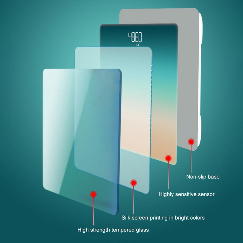 Patogios vonios svarstyklės, baterijos, korpuso svarstyklės, LED ekranas, svorio svarstyklės Namų naudojimui elektroninių svarstyklių matavimas