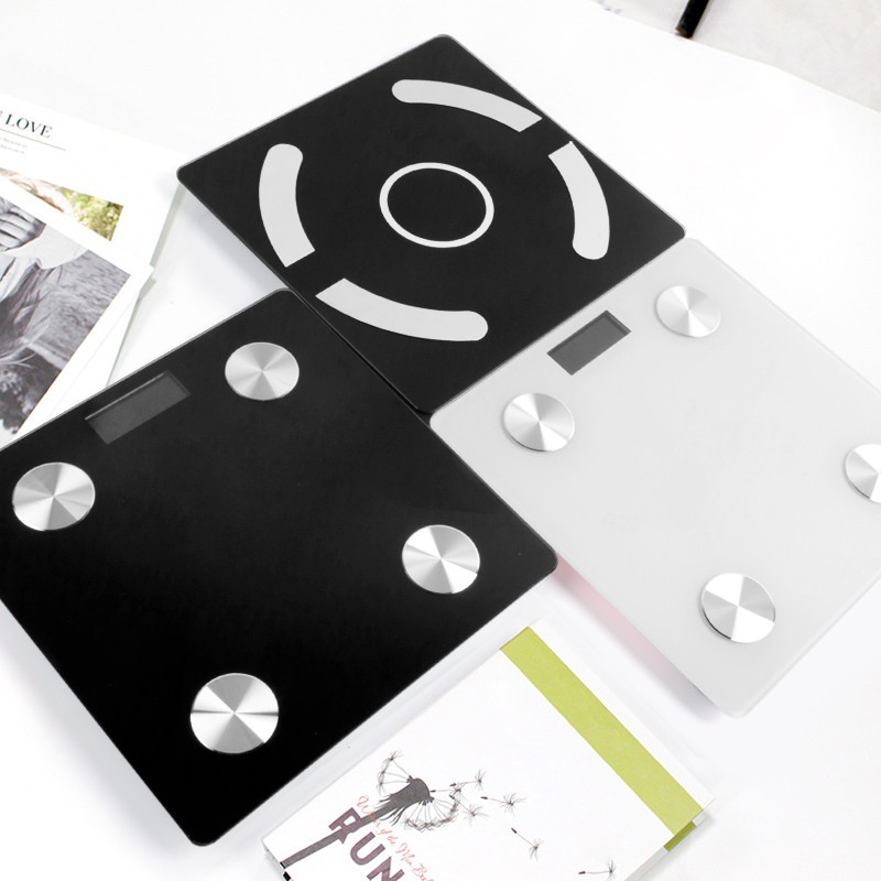 Kupaonske vage Bluetooth podna vaga za tijelo BMI Vage za masnoću LED digitalna pametna vaga za težinu Analizator sastava tijela