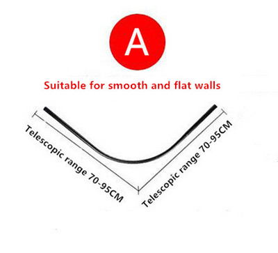 Izvelkams, izliekts dušas aizkaru stienis, melns L formas nerūsējošā tērauda dušas aizkaru stangas bez perforatora vannas istabas aizkaru sliede