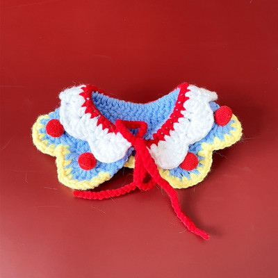 Pletena modna božićna mačja ogrlica Pelerina Plišani dodaci za pse Personalizirani Elk Mačka Šal Štene Crvena kapa Pelerina Traka za grudi Ragdoll