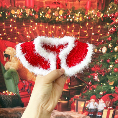 Pletena modna božićna mačja ogrlica Pelerina Plišani dodaci za pse Personalizirani Elk Mačka Šal Štene Crvena kapa Pelerina Traka za grudi Ragdoll