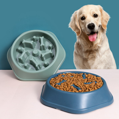 Dog Slow Food Bowl Pet Anti Suffocation Bowl Slow Food Plastic Puppy Cat Bowl Anti Slow Food Чиния Здравословна храна