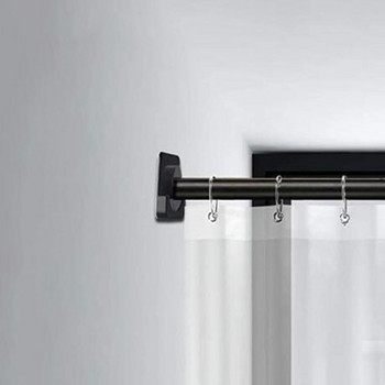 Направи си сам Лесно инсталиране без пробиване Обработка на прозорци в домашна баня Държач за корнизи Лепило Пластмасова универсална пръчка Монтирана на стена