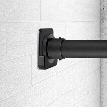 Направи си сам Лесно инсталиране без пробиване Обработка на прозорци в домашна баня Държач за корнизи Лепило Пластмасова универсална пръчка Монтирана на стена