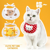 Potrepštine za kućne ljubimce Oprsnik Mačka i pas Crtani karirani slinavi ručnik Mače Štene Čipkasti šal Pamučna ogrlica za psa Mačka Leptir mašna Pribor za kućne ljubimce