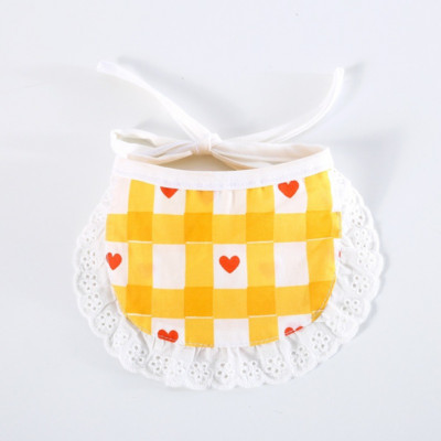 Potrepštine za kućne ljubimce Oprsnik Mačka i pas Crtani karirani slinavi ručnik Mače Štene Čipkasti šal Pamučna ogrlica za psa Mačka Leptir mašna Pribor za kućne ljubimce